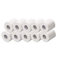 12pcs White Hollow Roll Paper - Hollow Replacement Roll Paper Print Interesting Toilet Paper Table Kitchen Paper for Guest Bathroom Kitchen