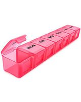 Extra Large Weekly Pill Organizer, Sukuos XL Daily Pill Cases for Pills/Vitamin/Fish Oil/Supplements (Pink)