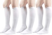 Compression Socks - Premium Design for Men and Women Everyday Use Running Pregnancy Flight & Travel Nursing Best Athletic Fit - Boost Stamina Circulation & Recovery (White, Lg/XL, 3Pr)
