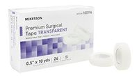 McKesson 100196 Premium Surgical Tape, Transparent, 1/2" Width, 10 yd. Length, 0.5" Width, 360" Length (Pack of 240)