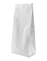 BAP 2 LB White Side Gusseted Bag with Valve for Coffee (50 pcs)