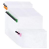 Eco Friendly Bag,Pinleg Reusable Mesh Produce Bags Washable for Storage Fruit Vegetable for Toys Fruit Coins Medicine Cables Cosmetics Accessories