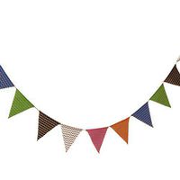 Meidexian888 Colored Linen Flag,12pcs Party Christmas Wedding Decoration 18x20cm