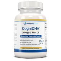 High DHA Omega 3 Fish Oil - CogniDHA - Pharmaceutical Grade - 1,250 mg Omega-3s - Supercritical CO2 Triglyceride Formula - 775/200 DHA/EPA - Excellent for Prenatal