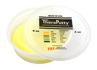 CanDo TheraPutty Standard Exercise Putty, Yellow: X-Soft, 4 oz