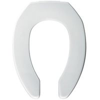 Bemis 3L2150T 000 Medic-Aid Plastic Raised Open Front Toilet Seat with Cover and 3-Inch Lift, Elongated, White by Bemis