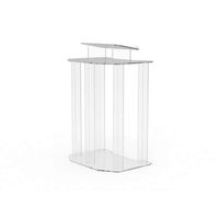 FixtureDisplays Plexiglass Acrylic Podium Pulpit Lectern Clear Transparent Lucite Ship Unassembled 1803-4!