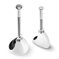 simplehuman toilet brush and toilet plunger set white