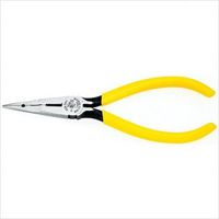 KLEIN TOOLS Long-Nose Pliers, Narrow Tip, Cutter, 6" Part No. D317-6PC