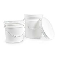 Food Grade BPA Free Buckets - Various Sizes and Quantities (5 Gal. w/Lids - 3pk)