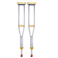 Aluminum Crutch, Adult Underarm Crutches Lightweight Non-Slip Thickened Handle Cane, Suitable for People with Poor Fracture Rehabilitation and Lower Limb Mobility,Small