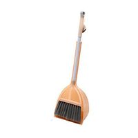 Xifando Mini Broom with Dustpan for Kids,Little Housekeeping Helper Set (Light Orange)