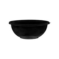 Party Essentials 8024B17 Soft Plastic Bowls, 80 oz, Black (Pack of 24)