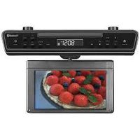 SYLVANIA SKCR2706BT 10.2" Under-Counter Bluetooth Kitchen TV with Built-in DVD Player & HDMI