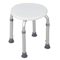 Mecor Medical Shower Chair Adjustable Height Bathtub Chair Bath Bench with Anti-Slip Rubber Tips,White/Round