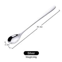 2PCS Stainless Steel Ice Spoon Set Long Handle-Stainless Steel Dinner Spoons-Stainless Steel Spoon with Long Handle-Great Soup Spoons for Home, Kitchen or Restaurant-Tools for Kitchen, Dining Room