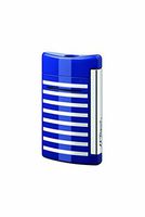 S.T. Dupont Minijet Blue with White Stripes Torch Flame Lighter 10105