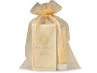 Pack Of 10, Solid Champagne Organza Sheer Bags W/Coordinating Satin Drawstrings 8 x 11" 100% Nylon