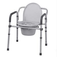 LINYUYI Old Man Shower Chair,Aluminum Alloy Sitting in A Toilet Chair Adjustable Folding Portable Stool