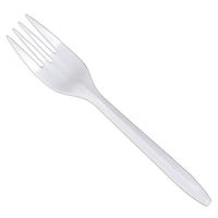 Daxwell Plastic Forks, Medium Weight Polypropylene (PP), Wrapped, White, 5 7/8", A10001485 (Case of 1,000)