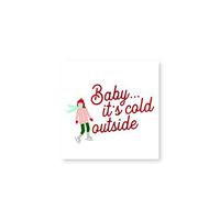 Baby It's Cold Outside Rosy Red 5 x 5 Paper Christmas Napkins Pack of 20