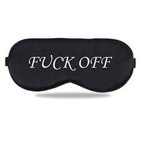 Sleep Eye Mask for Men Women, Night Sleep Mask, Block Out Light, Soft Comfort Eye Shade Cover for Travel Office Home Blindfold with Adjustable Strap Black (Off White)