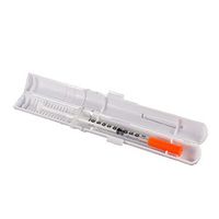GMS Portable Syringe Case - Perfect Travel Insulin Carrying Cases for Pre-Filled Syringes (Bundle of 2 Cases - White)