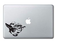 Yoda Head Star Wars Printed Clear Vinyl Decal Sticker Compatible with Apple MacBook Pro Air 11" 12" 13" 15" All Years Laptop Trackpad Keyboard (13" MacBook (All Models))