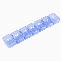 Weekly Pill Organizer,Daily Pill Cases for Pills/Vitamin/Fish Oil/Supplements, 7 Day Pill Organizer,Large Pill Box for Travel(Blue)