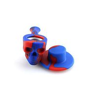 JYH-U Hooded Skull Pipe, Personal Hand-held Pipe, Creative Pipe Gift (Color : Blue/Red)