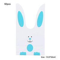 50Pcs Party Goodie Bags Cartoon Rabbit Ear Christmas Halloween Easter Day Candy Bag 5#