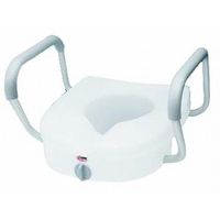 Carex E-Z Lock Raised Toilet Seat with Non-Adjustable Handles
