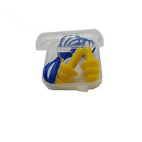 Jenny.Ben Soundproof Silicone earplugs Boxed Belt line Swimming earplugs Noise Prevention Hearing Protection Earbuds 5 Pairs Yellow