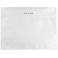 Caviar Locker HNP - Mylar Smell Proof Child Resistant Barrier Exit Bags - Resealable Zipper - 50 Bags (White, Large)