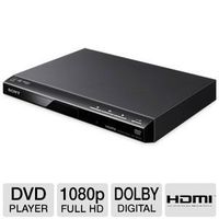 Sony 1080p Upscaling DVD Player With Multi-Brand TV Remote Control, Multiple Format Disc Playback, Precision Cinema Progressive Technology, Multiple-Disc Resume, Dolby Digital And DTS Decoding, Fast/Slow Playback With Sound, Plus 6ft HDMI cable