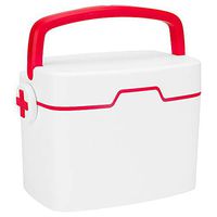 TINGBEROO Medicine First Aid Box - Empty Bathroom Storage Emergency Kit Organization Medical Suppliers Container for Home Use Family Healthcare 11.4" L×7.1W“×7.9”H (Red)