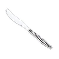 SafePro KHC, 7.5" Clear Heavyweight Plastic Knives, Plastic Disposable Catering Take Out Knives (100)