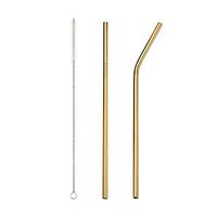 Godagoda 1/2/4Pcs with Cleaner Brush Reusable Drinking Stainless Steel Straw Barware Accessories