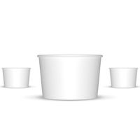 4 oz Paper Ice Cream Cups - 1,000 / Case (White)