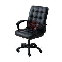 ZLFLD Office Chair Office Chair PU Comfort backrest Durable not Easy to wash Chair Back Room Back Study Chair Back Computer System Office Chair (Color : Black)