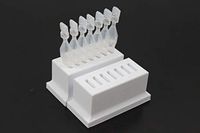 Eye Drops Vial Holder for Single-use Disposable Eye Drops & Storage, Holds 14 Single-Use Disposable vials (7 per Holder) - Two (2) Pack - Znet3D (White)