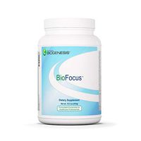 Nutra BioGenesis - BioFocus - Pea, Chlorella and Rice Protein Plus Glycine, TMG and 5-HTP for Brain Boost and Cognitive Support - Natural Berry Flavored Powder - Gluten Free - 15.3 Ounce