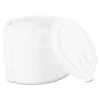 Solo Cups Dart Lift Back & Lock Tab Cup Lids for Foam Cups, 10-24 Oz. Cups White, 2000/Carton