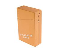 Aluminium Alloy Cigarette Case, in Cigarette Pack shape, with"Cigarette Case" wording, holds 18 cigarettes, colour: gold, Mod. 404-05 (US)