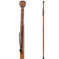 Brazos Trekking Pole Hiking Stick for Men and Women Handcrafted of Lightweight Wood and made in the USA, Red Oak,  58 Inches
