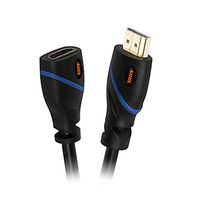 ACCL 10 Feet Gold Plated All-in-One HDMI Cable (Male to Female) - High Speed with Ethernet/Audio Return, Supports 1080P, 3D & 4K, Black