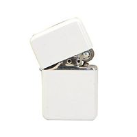 Thirsty Rhino Klik, Windproof Refillable Oil Wick Lighter with Vintage Flip Top and Aluminum Gift Case (White)