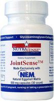 Nutrasense JointSense Exclusively with NEM® (Natural Eggshell Membrane), 500mg, 30ct Veggie Caps for 1x/Day Optimal Joint Health and Mobility Naturally