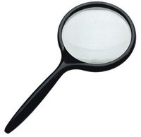 Classic, 2½ " dia., 4 power reading magnifier with comfortable curved handle