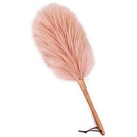 Wool Duster with Solid Wooden Handle,Flexible Head,Leather Hang Strap,Comfortable Grip Natural Feather Duster for Cleaning Screen,Funiture,Ceiling Fans,Blinds etc